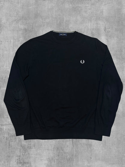 Fred Perry Sweatshirt Schwarz Weiß L