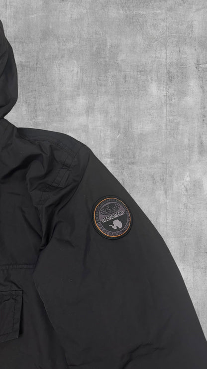 Napapijri Windbreaker gefüttert Regenjacke Schwarz L