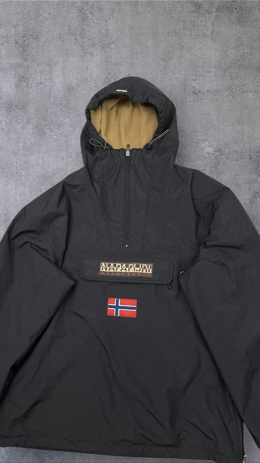 Napapirji Winterjacke Gefütterter Winbreaker Schwarz XL