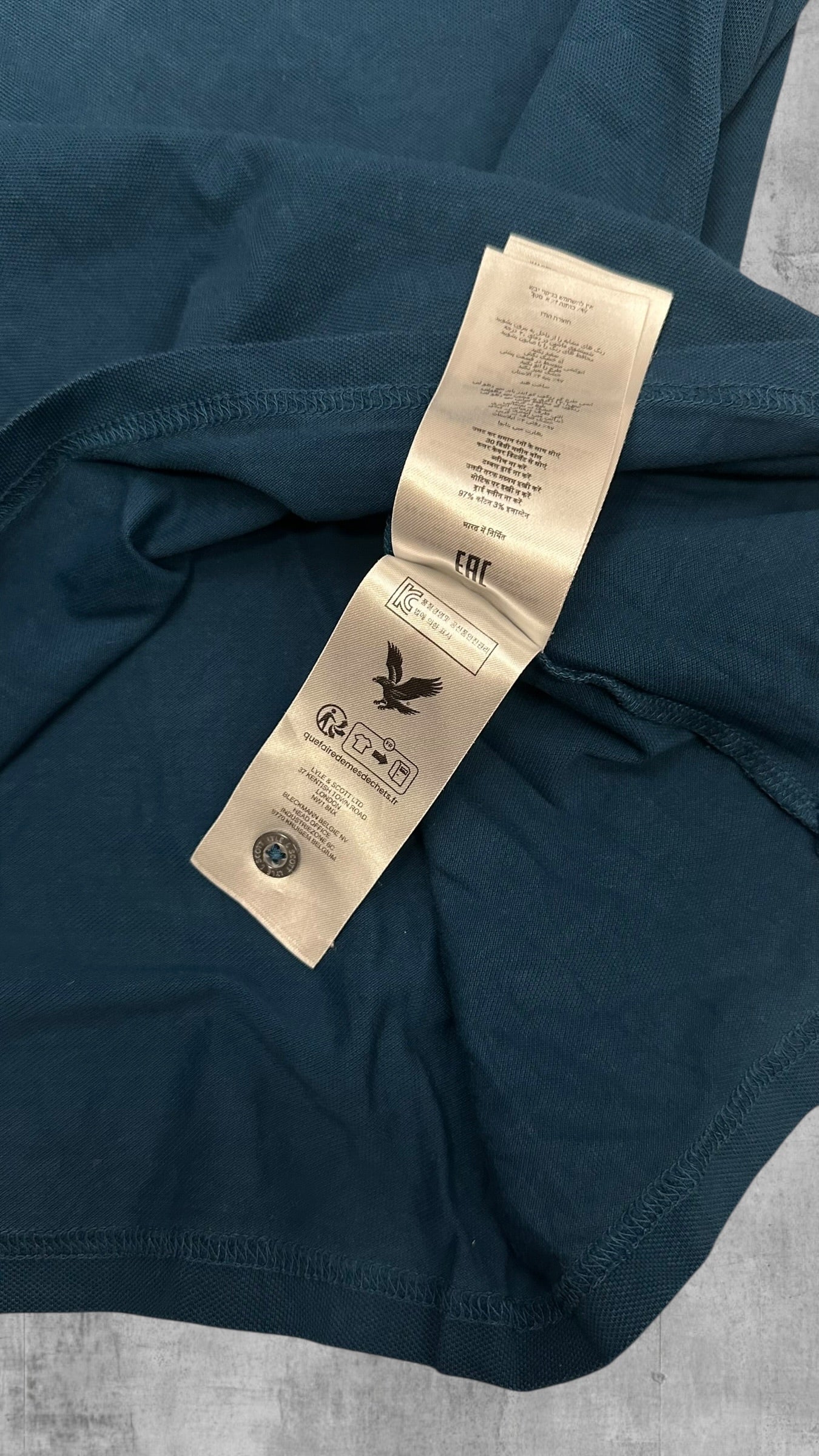 Lyle & Scott Polo Shirt Türkis Blau L
