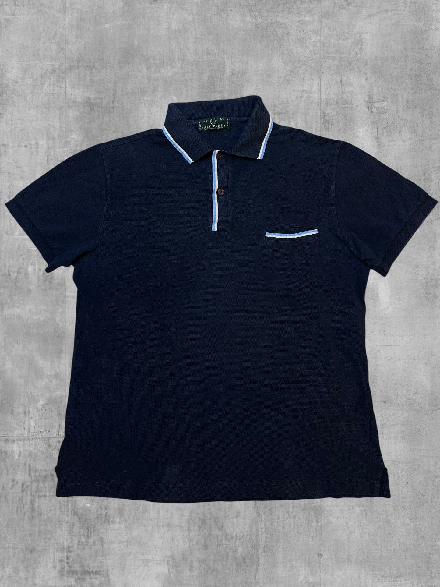 Fred Perry Vintage Polo Shirt Navy Blau L