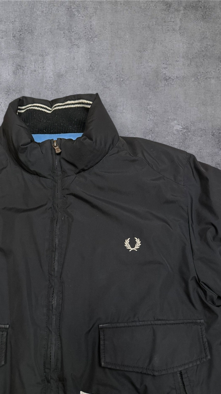 Fred Perry Winterjacke Daunenjacke Schwarz XL