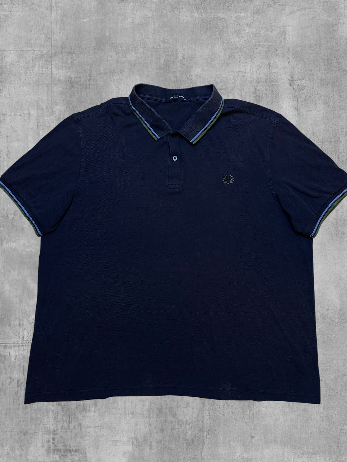 Fred Perry Polo Shirt Navy Blau Khaki 3XL