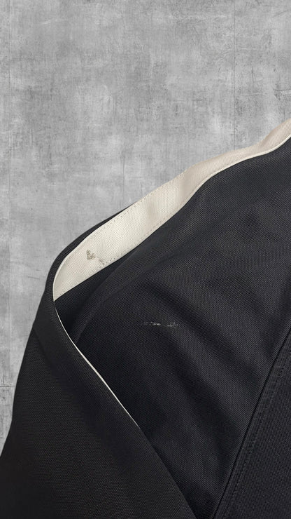 Vintage Fred Perry Trainingsjacke Taped Zip Jacke Schwarz Weiß L