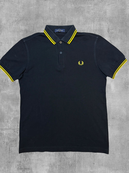 Fred Perry Polo Shirt Schwarz Gelb S