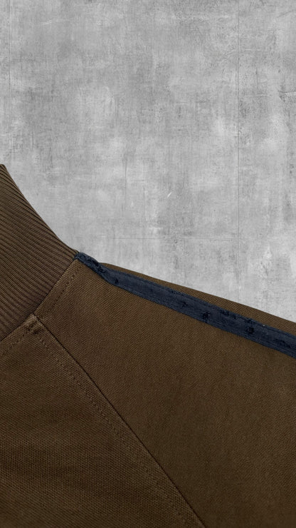 Fred Perry Vintage Trainingsjacke Taped Braun Schwarz L