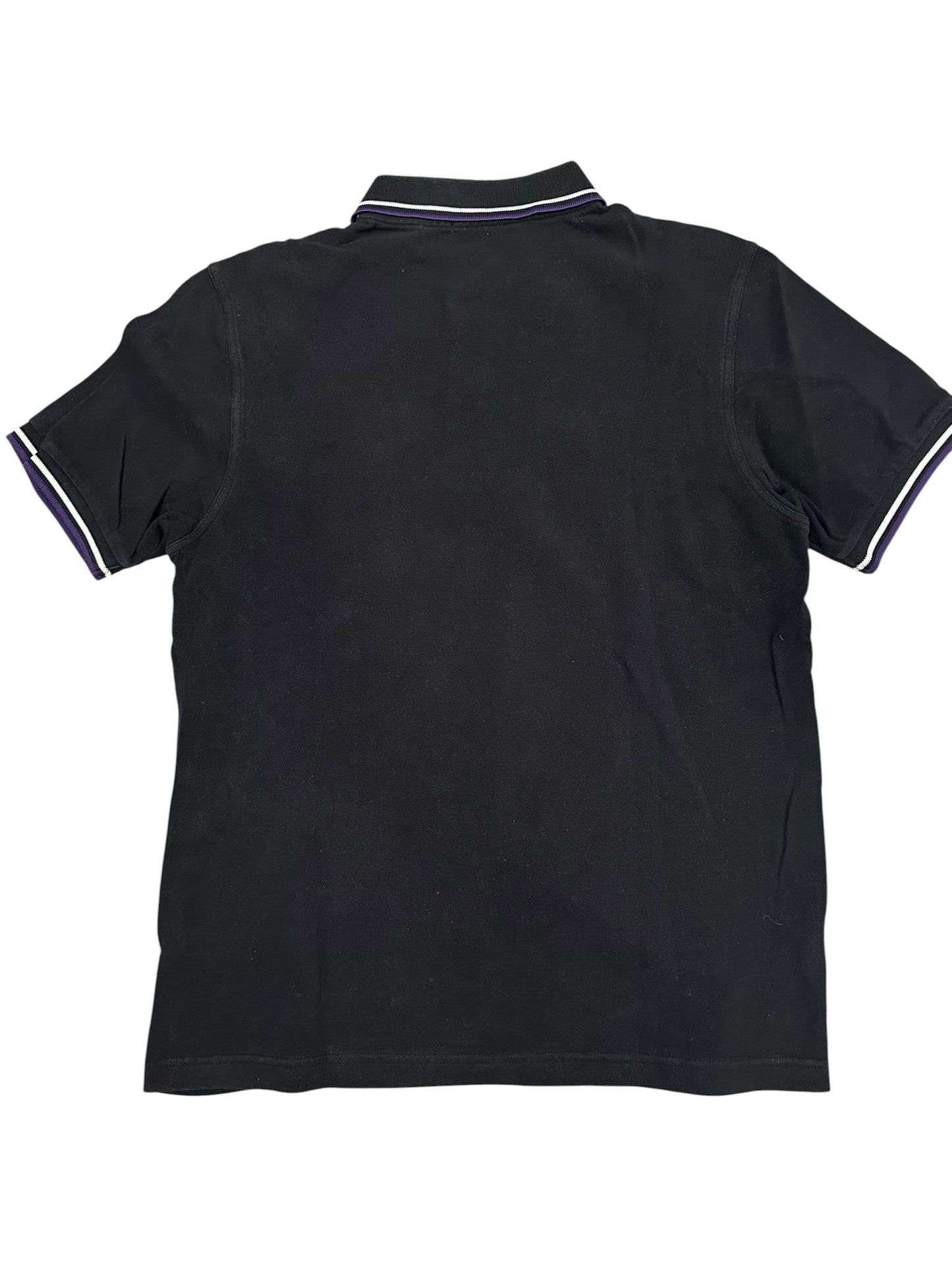 Fred Perry Polo Shirt Schwarz Lila Weiß M
