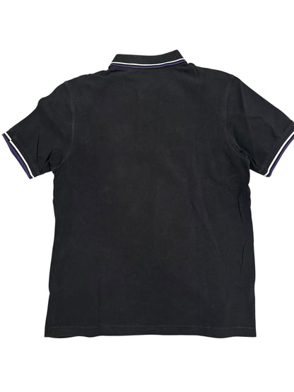 Fred Perry Polo Shirt Schwarz Lila Weiß M