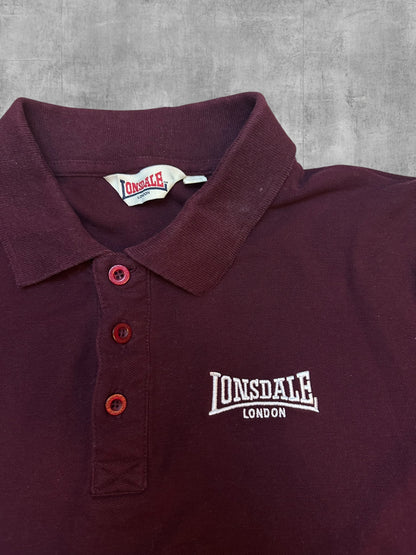 Lonsdale London Polo Shirt Weinrot L