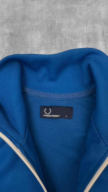 Fred Perry Vintage Trainingsjacke Taped Blau Weiß L