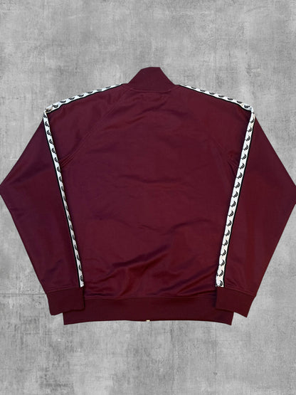 Fred Perry Trainingsjacke Taped Weinrot Weiß Schwarz L