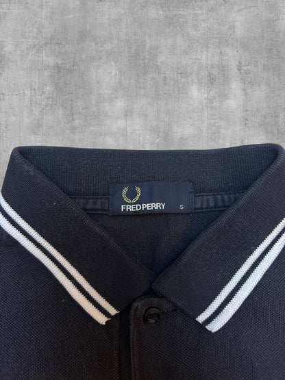 Fred Perry Polo Shirt Schwarz Weiß S
