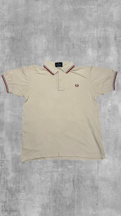 Fred Perry Polo Shirt Creme Weiß S
