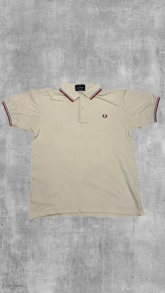 Fred Perry Polo Shirt Creme Weiß S