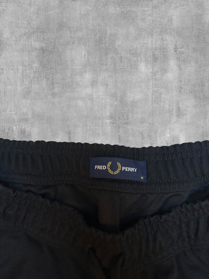 Fred Perry Stoffhose Bundfalte Schwarz M