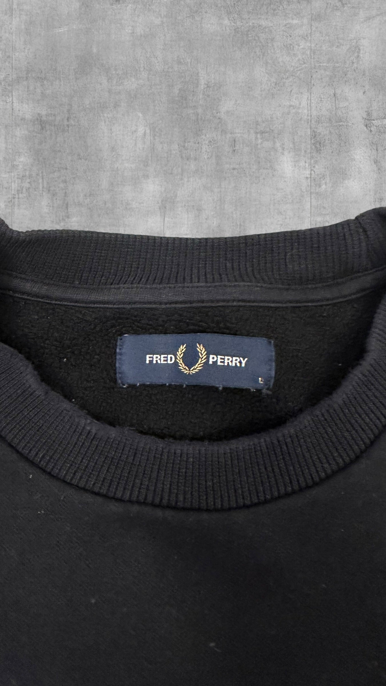 Fred Perry Sweatshirt Schwarz L