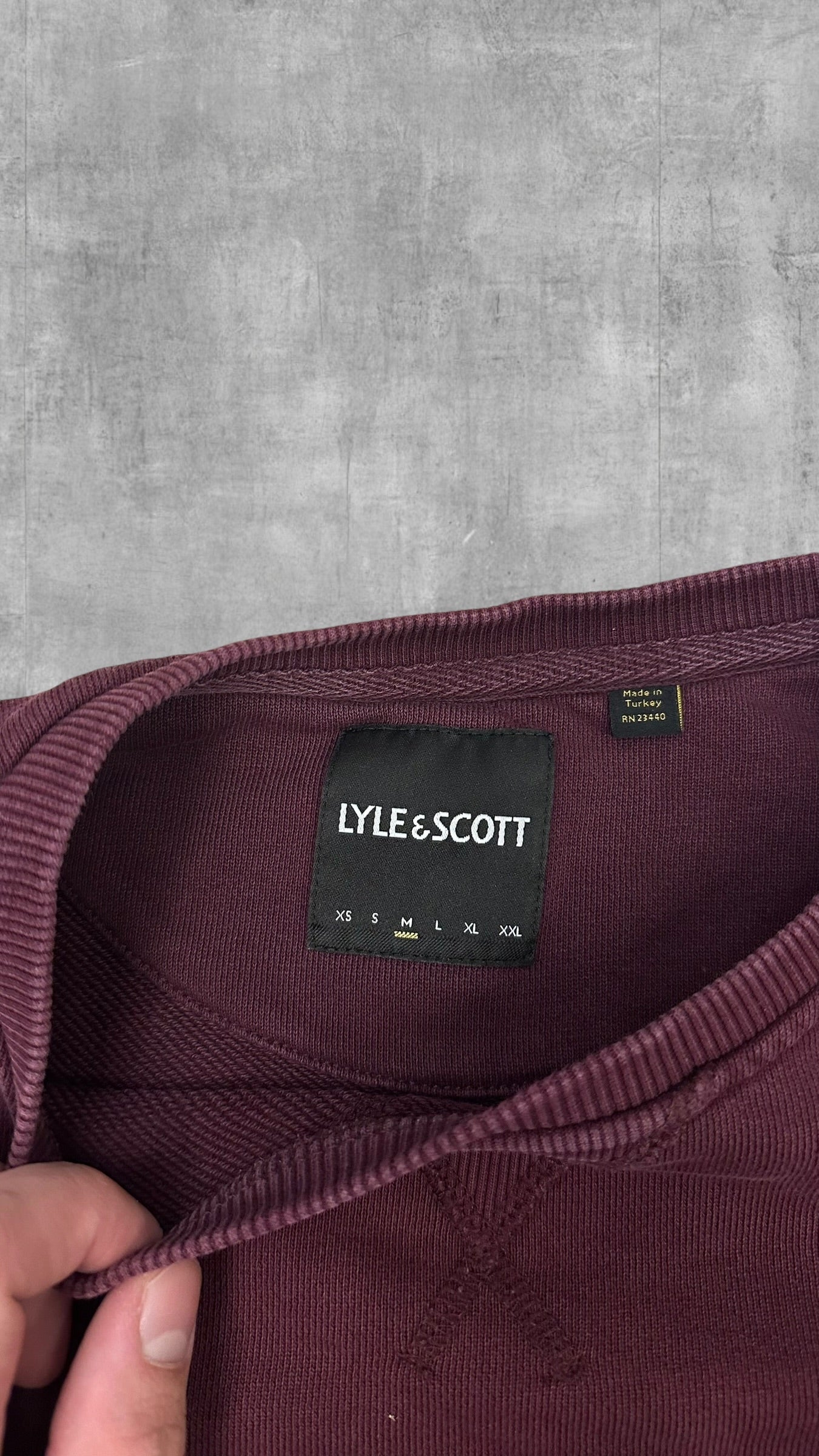Lyle & Scott Sweatshirt Weinrot M