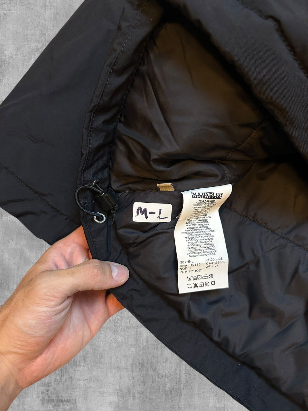 Napapijri Daunen Windbreaker Schwarz M - L