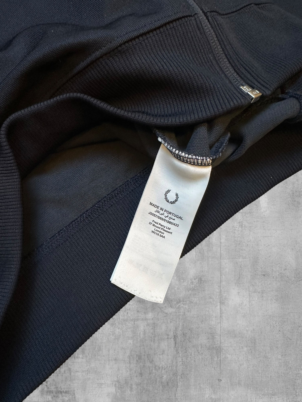 Fred Perry Taped Track Jacket Black White M