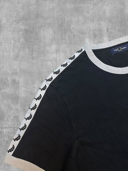 Fred Perry T-shirt Taped Schwarz Weiß M