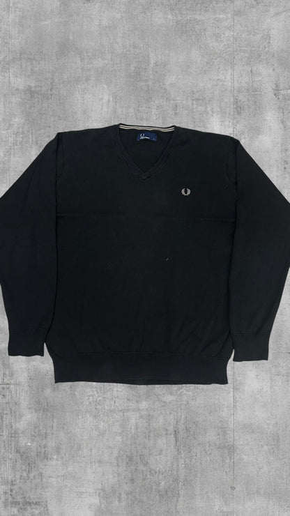Fred Perry Sweatshirt Sweater Pullover Hoodie Schwarz L