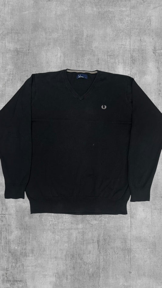 Fred Perry Sweatshirt Sweater Pullover Hoodie Schwarz L