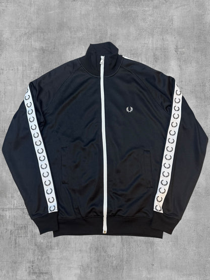 Fred Perry Trainingsjacke Taped Schwarzblau Weiß S