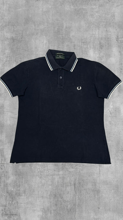 Fred Perry Polo Shirt Schwarzblau Weiß L