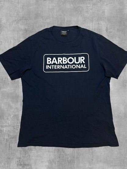 Barbour T-Shirt Schwarzblau Weiß XL