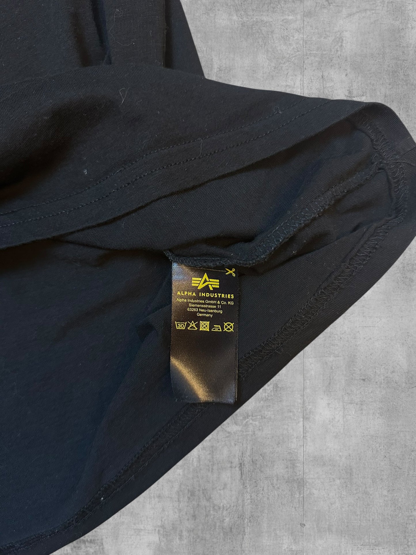 Alpha Industries T-Shirt Schwarz Gold M