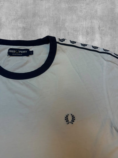 Fred Perry T-shirt Taped Weiß Schwarz L