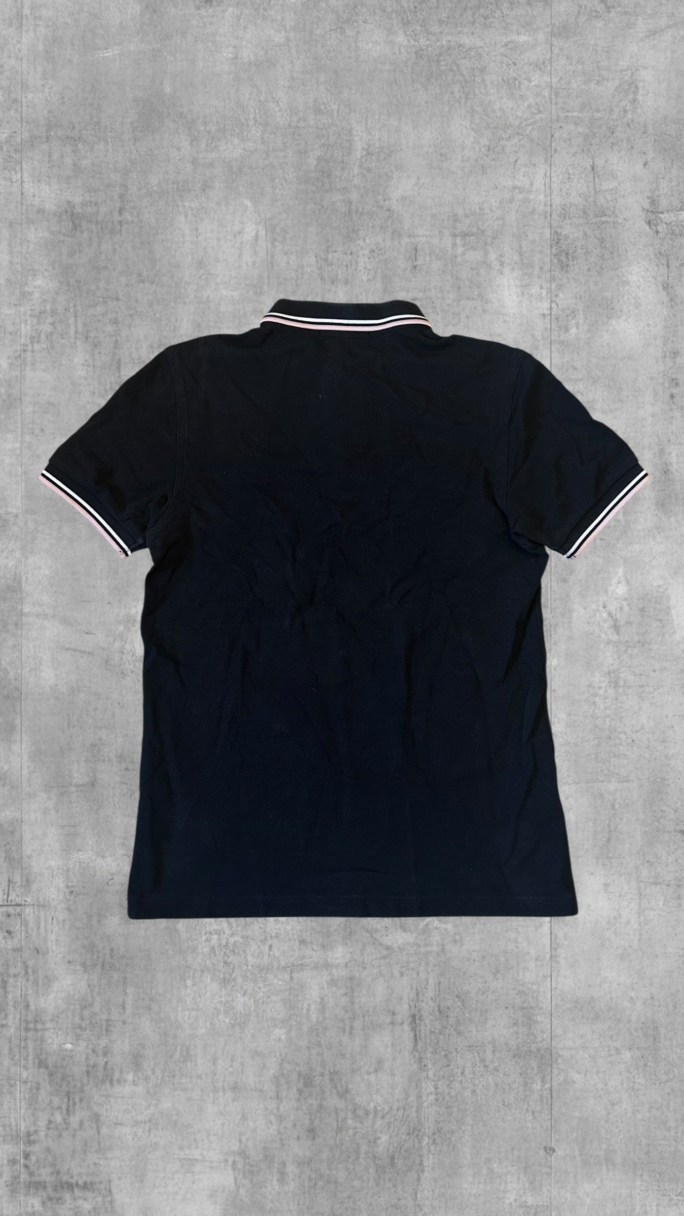 Fred Perry Polo Shirt Schwarz Weiß Rosa S