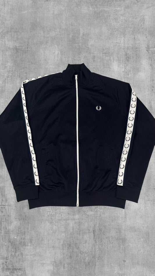 Fred Perry Trainingsjacke Taped Schwarzblau Weiß L