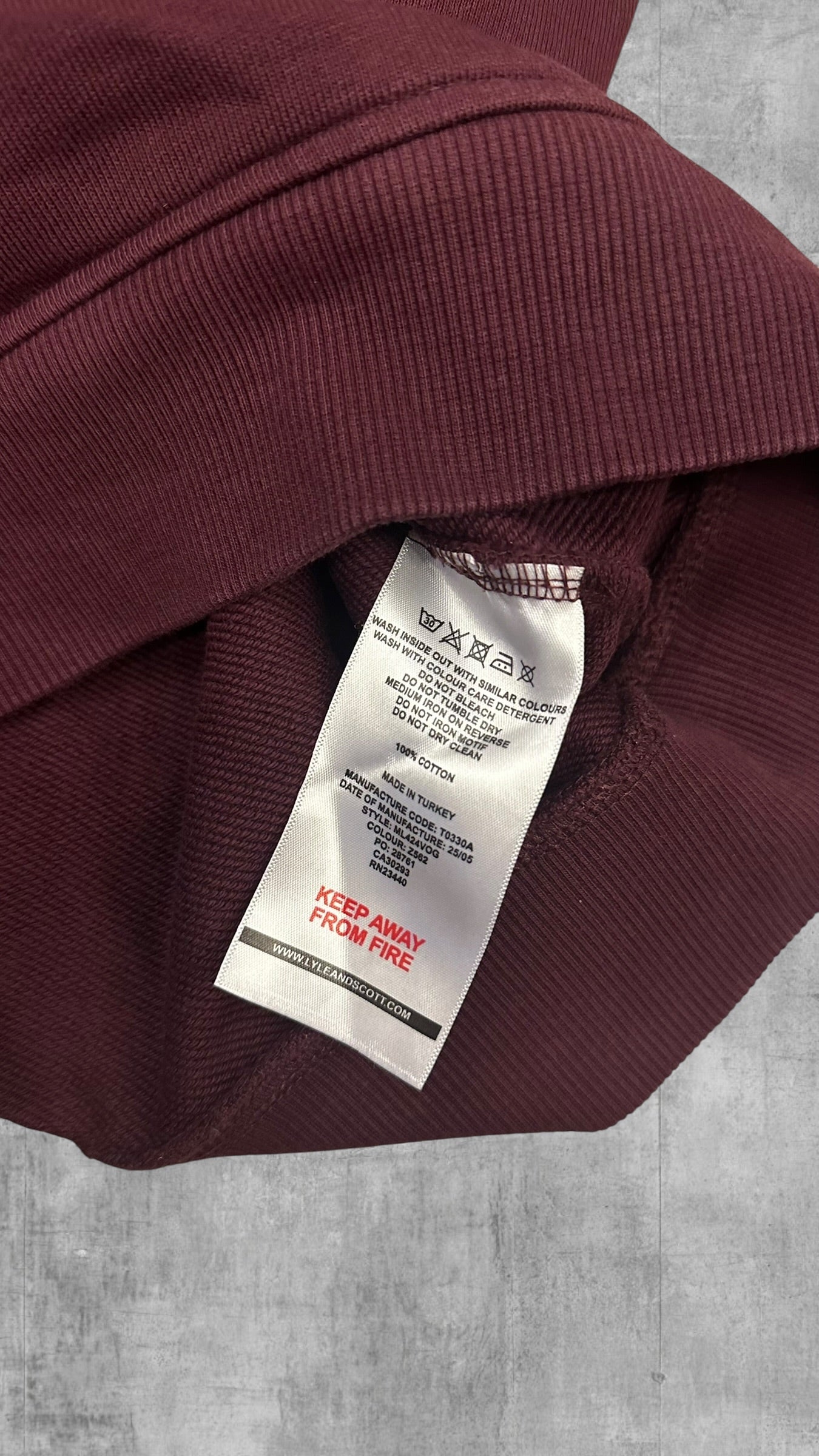 Lyle & Scott Sweatshirt Bordeaux Rot L