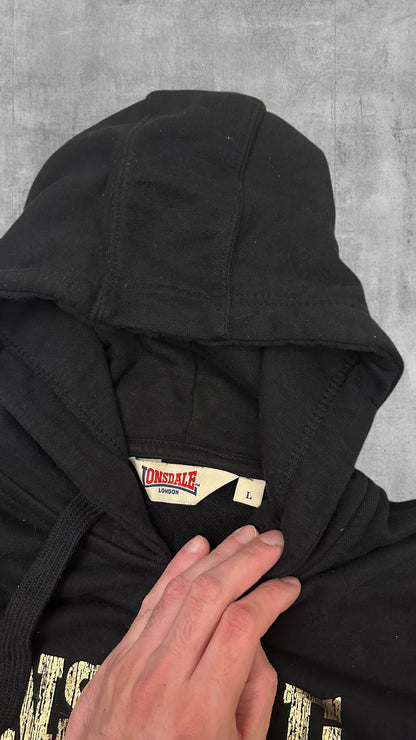 Lonsdale London Pullover Hoodie Schwarz Gold M