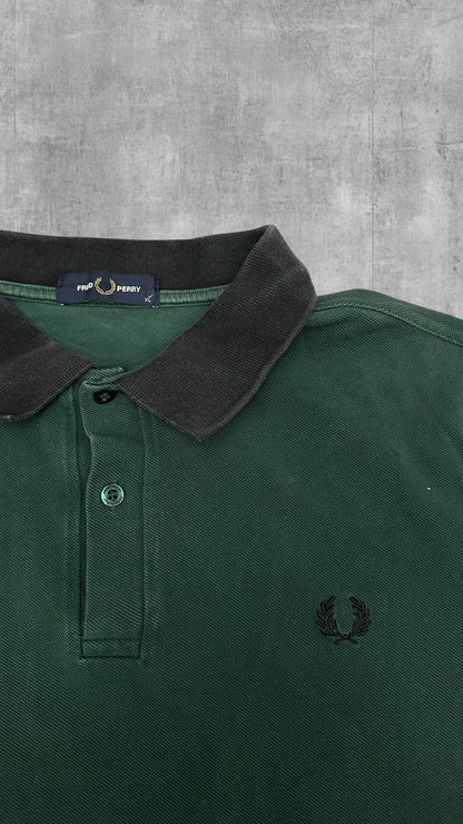 Fred Perry Polo Shirt Dunkelgrün Schwarz XL