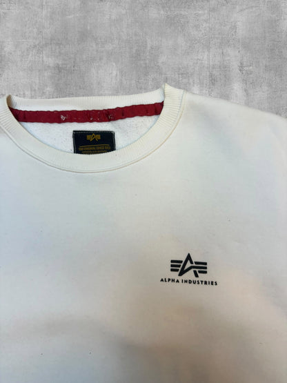 Alpha Industries Sweatshirt Weiß M