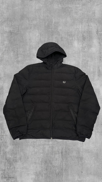 Fred Perry Übergangsjacke Steppjacke Schwarz L
