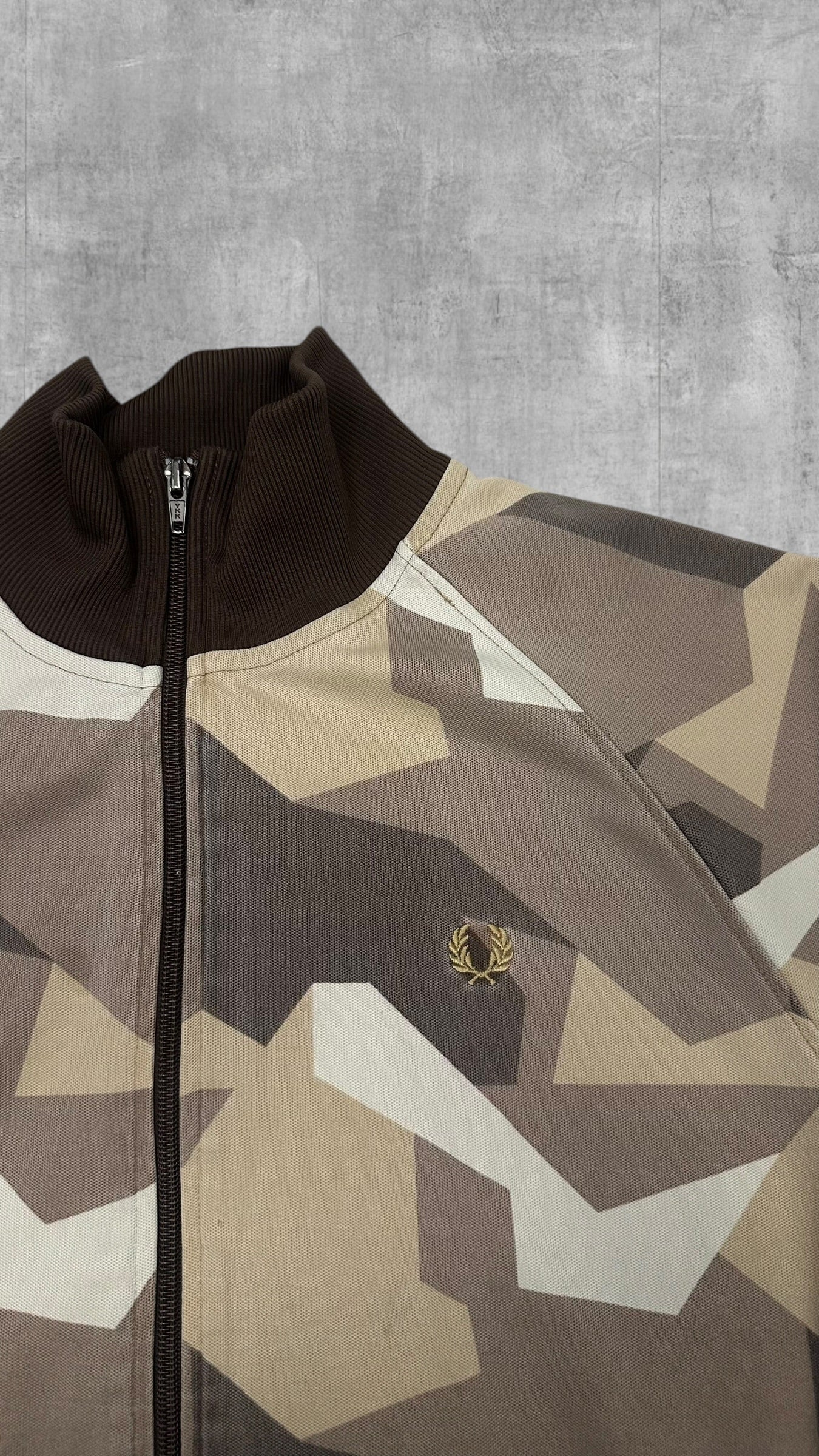 Fred Perry Trainingsjacke Zip Jacke Braun M