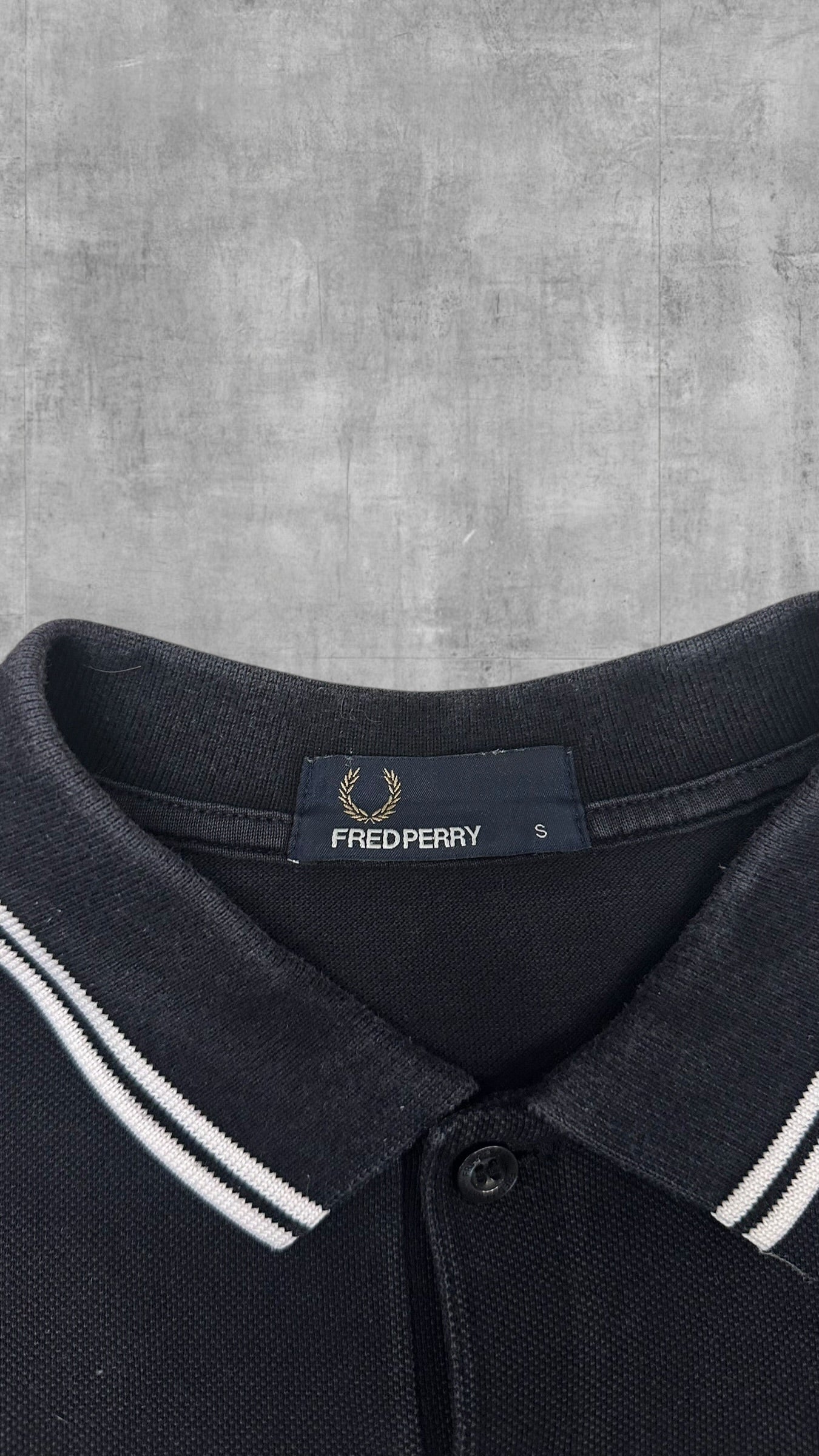 Fred Perry Polo Shirt Schwarz Weiß S