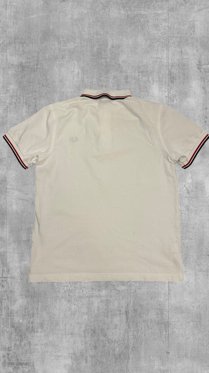 Fred Perry Polo Shirt Weiß Schwarz Rot S