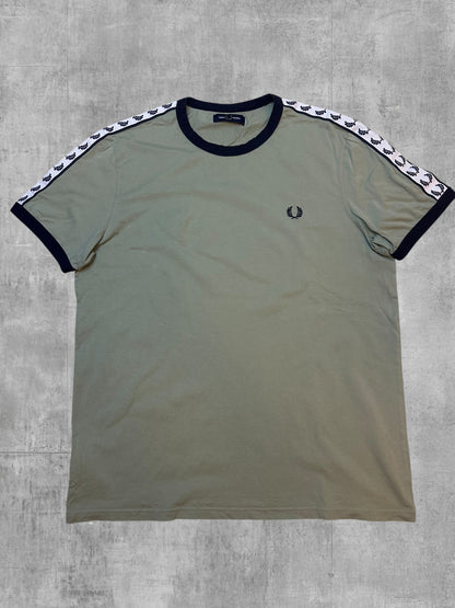 Fred Perry T-Shirt Taped Graugrün L