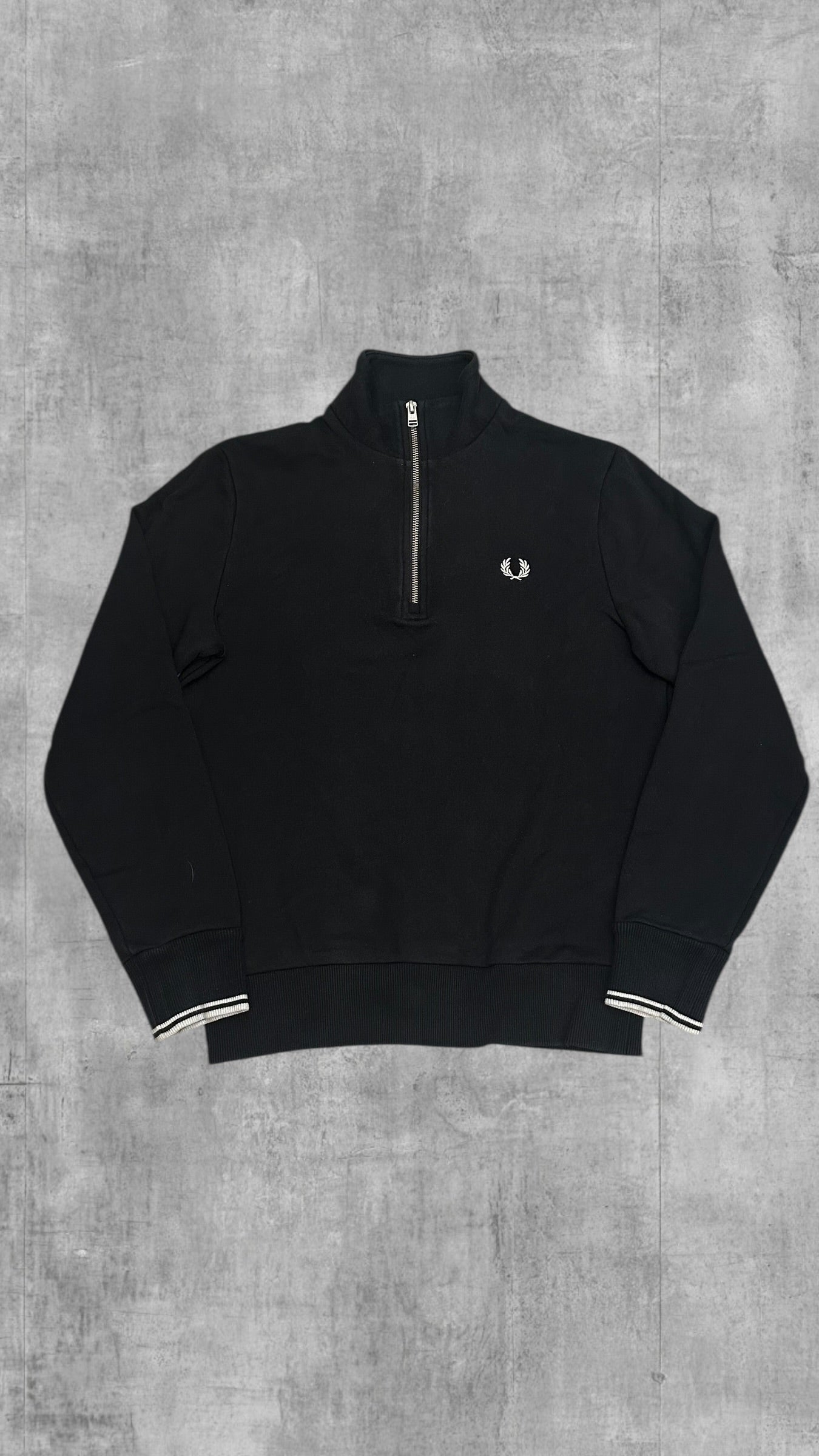 Fred Perry Half zip Pullover Sweatshirt Schwarz S