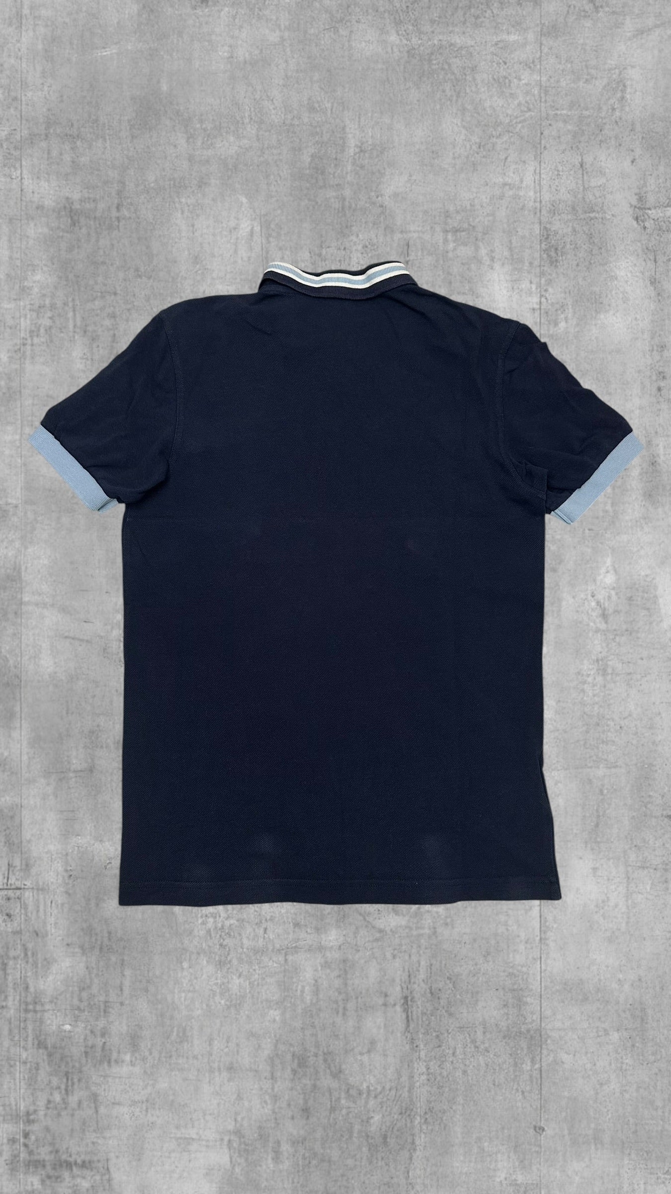Fred Perry Polo Shirt Navy Blau Hellblau S Slim Fit