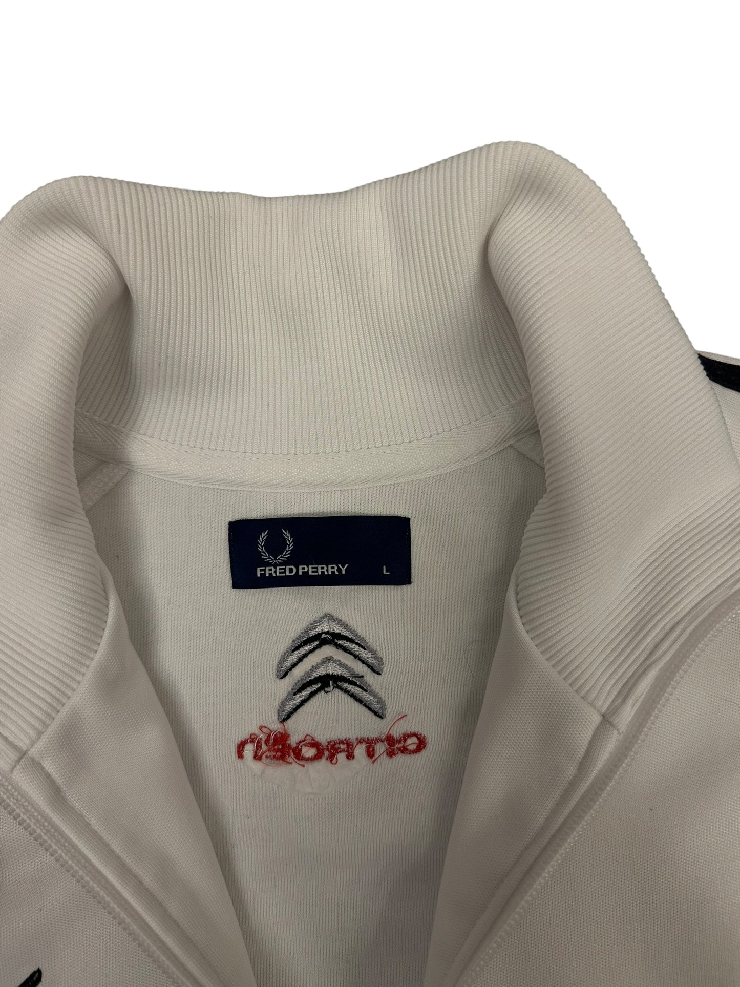 Fred Perry x Citroën Trainingsjacke Taped Weiß Schwarz L