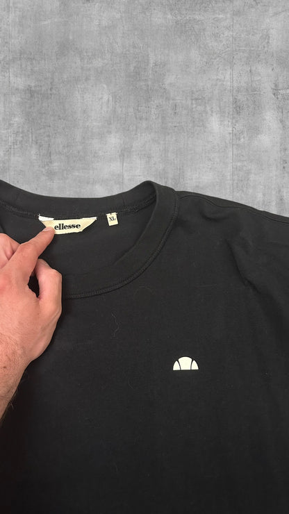 Ellesse T-shirt Schwarz Weiß Backprint XL
