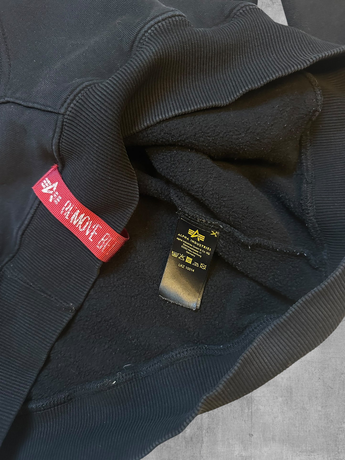 Alpha Industries Hoodie Pullover Schwarz Weiß M