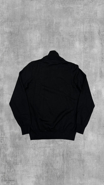 Lyle & Scott Half Zip Rollkragenpullover Schwarz S