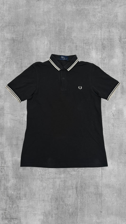 Fred Perry Polo Shirt Schwarz Weiß M