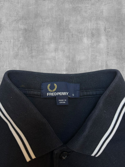 Fred Perry Polo Shirt Schwarz Weiß S